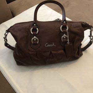 Brown Coach shoulder bag